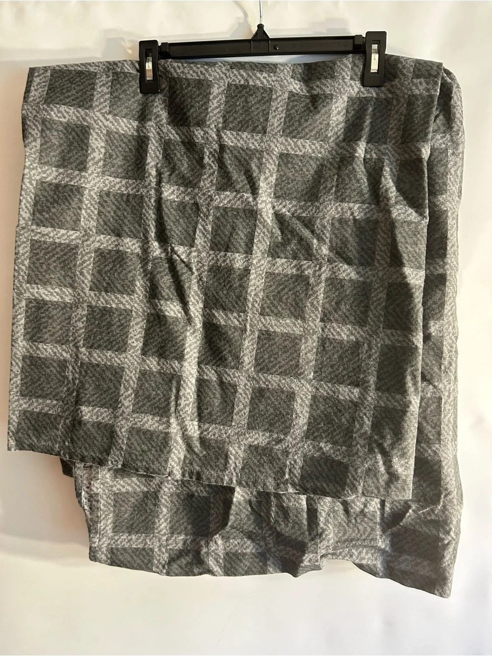 FLANNEL TWO-TONE GREY CHECKERED 100% COTTON FULL SIZE SHEET SET (2) CASES